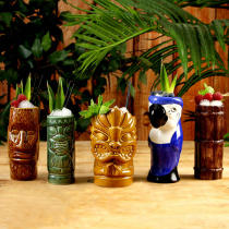 Bar Creative Tiki Cup Tiki Cup Ceramic Cocktail Glasses Hawaiian Wine Cup Southeast Asia Wine Cup
