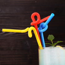  Bar legend disposable straw DIY art straw Color modeling juice straw Color art straw