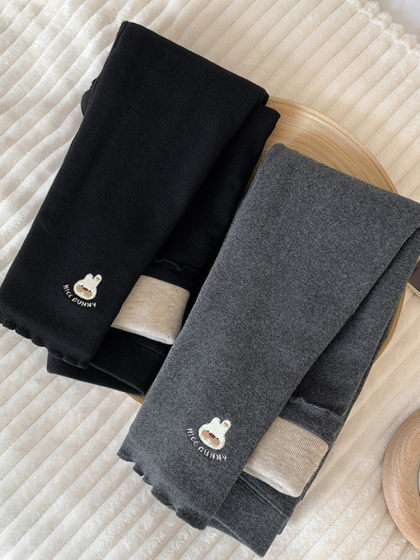 女童蚕丝棉裤冬季外穿大儿童双层夹棉加厚打底裤宝宝一条过冬裤子