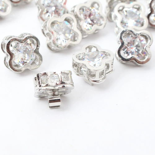 Бриллиантовый аксессуар для волос, сверло ручной работы, резинка для волос, четырехлистный клевер, в корейском стиле, DIY