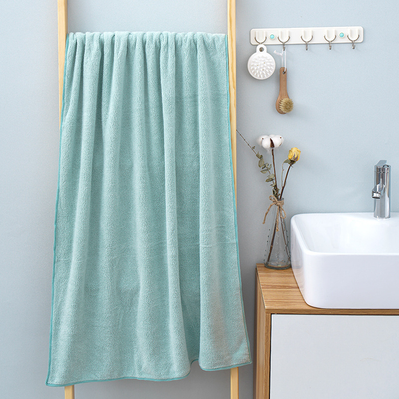 High-Density Coral Velvet Bath Towel, High Elasticity, Edge-Locking, Super Absorbent, Soft, Hair-Drying, Household Bath Towel, Large Towel, Lint-Free