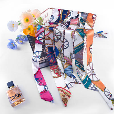 Binding silk scarves, ribbons, hair ties, long small silk scarves, neckerchiefs, packaging boxes, gift boxes, narrow and high-end style, 20 pieces, free shipping