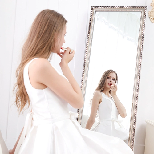 Европейская стиль сплошной древесина все подходящее зеркало зеркало Мобильное заправка