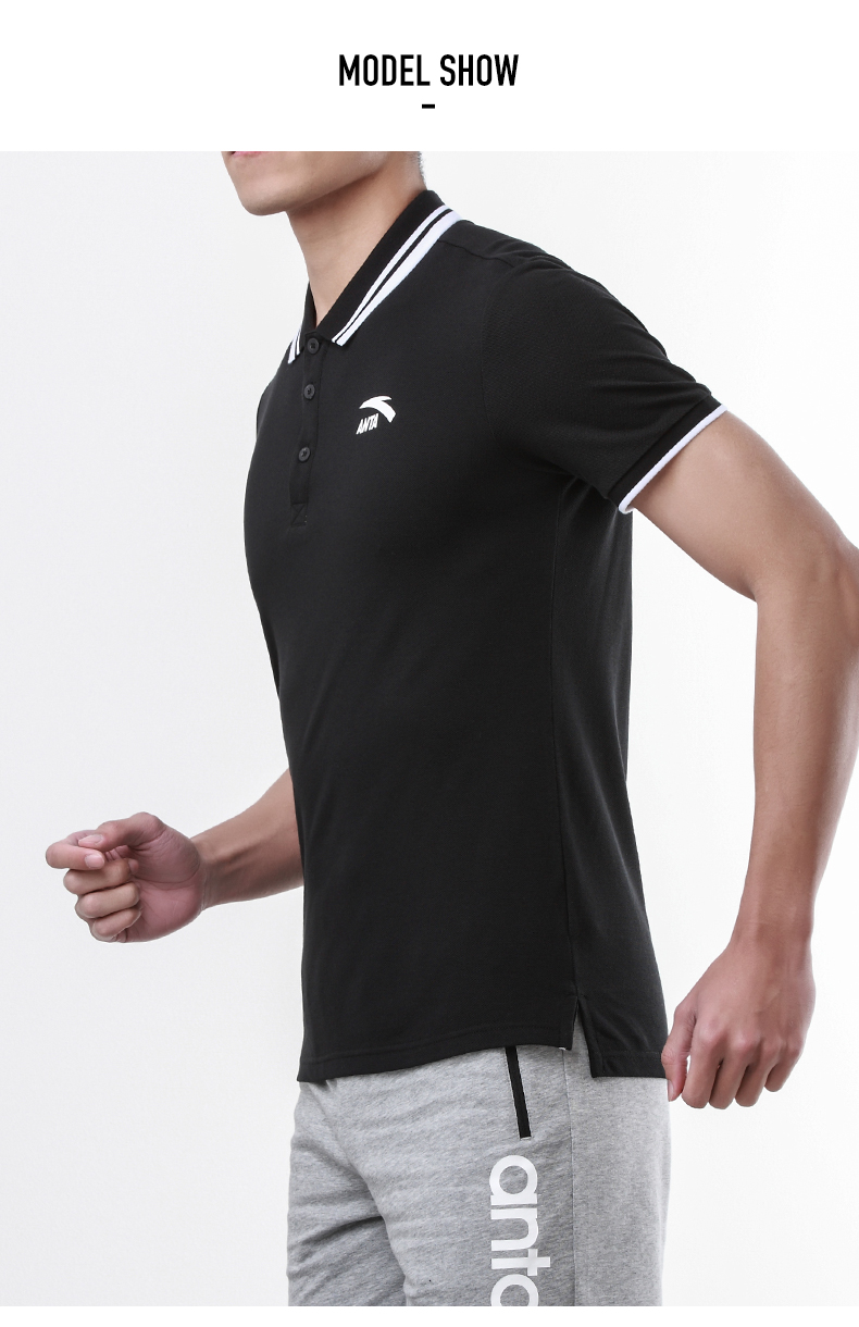 Anta nam tay ngắn 2019 xuân hè mới thể thao và giải trí Áo sơ mi POLO đơn giản áo thun nam ngắn - Áo polo thể thao áo polo nam trung niên