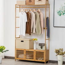 Coat rack Simple Solid Wood Bedroom Hanger Cabinet Floor Clothes Bag House Multifunctional Simple Modern
