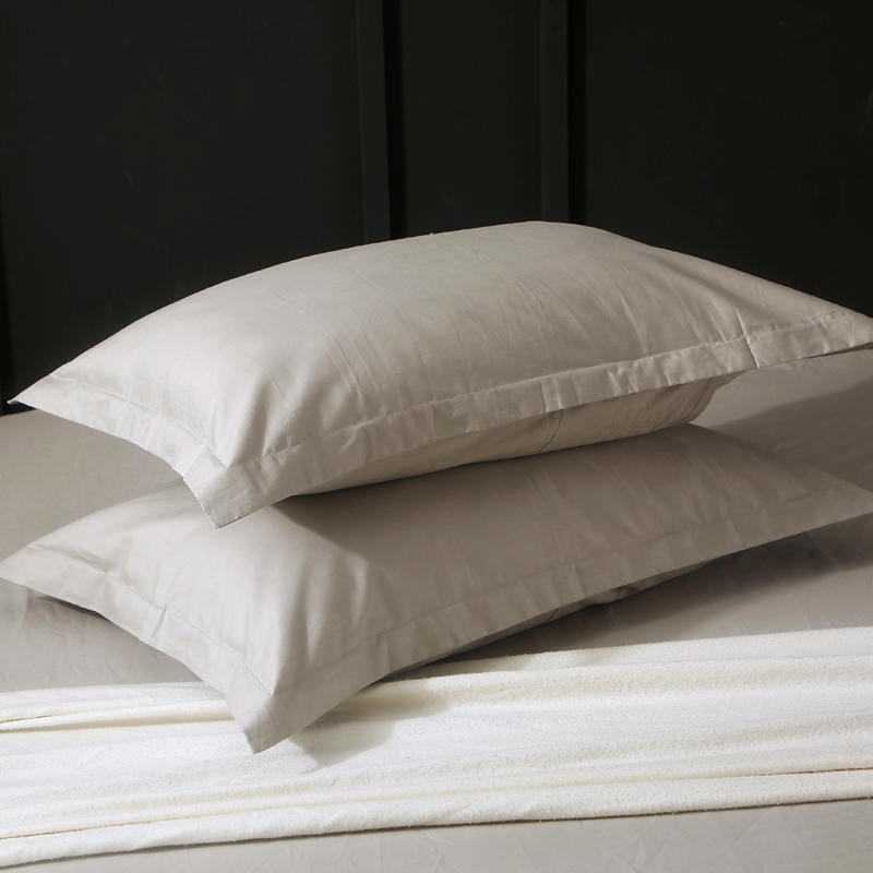 High-end brand 2023 new pure cotton pillowcase 100 all-cotton pillowcase thanks to a pair of light grey hump card its rice-Taobao