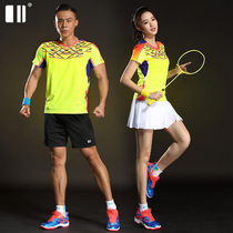 (Quick-drying type)Single and double badminton clothes Mens suit Quick-drying mens top badminton shorts womens culottes