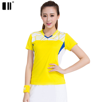 (Quick-drying type)Single and double badminton clothes Womens breathable quick-drying clothes t-shirt short-sleeved summer sports top tennis suit