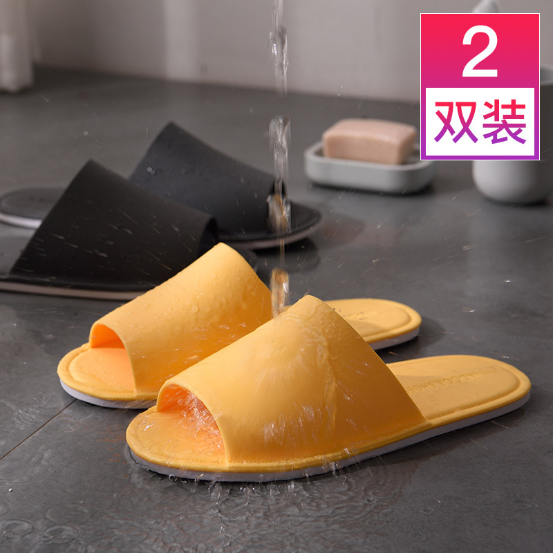 Buy 1 delivery 1 bath slippers female summer home indoor bathroom anti-slip silent soft bottom couple pair of cool slippers male