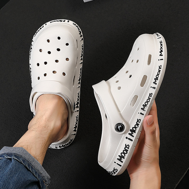 Stomach-inducing Cave Shoes Men's Summer Outwear Slippers Men's Anti-Slip Ins Trend Baotou Beach Sandals Sandals Men's Outdoor