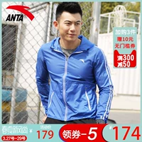 Anta jacket nam áo khoác da 2019 xuân hè mới chính thức trang web chính hãng áo len thể thao áo len trùm đầu - Áo khoác thể thao / áo khoác áo khoác nam the thao