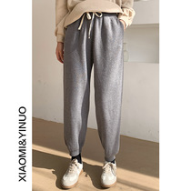 MSTOKYO wide leg pants womens autumn and winter loose leg pants autumn and winter 2021 new pants casual padded womens pants