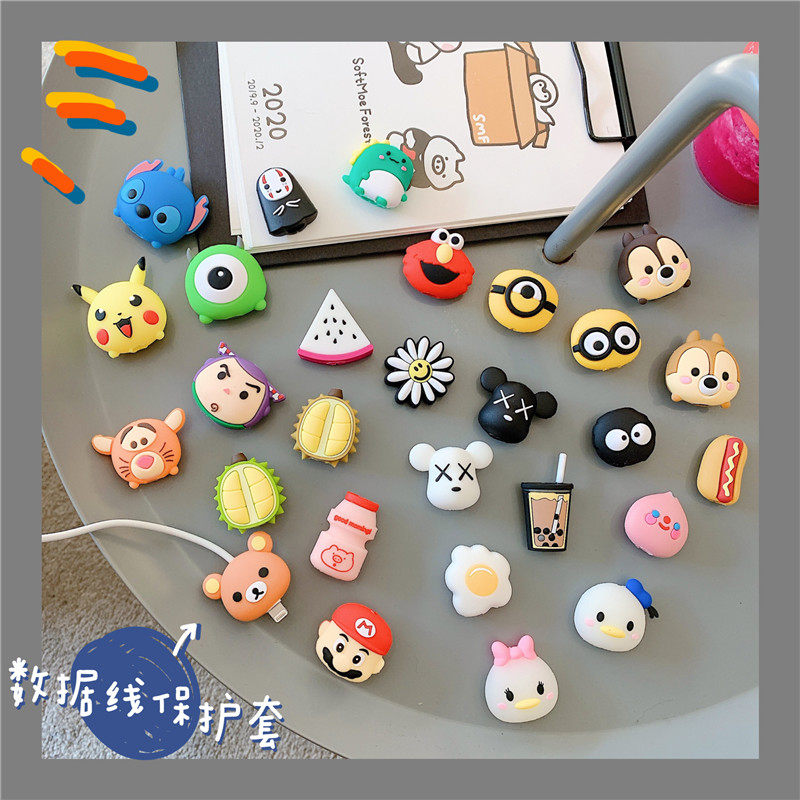 Apply Apple special USB data line protective sleeve bite wire stopper anti-break protective sleeve cartoon cute winder