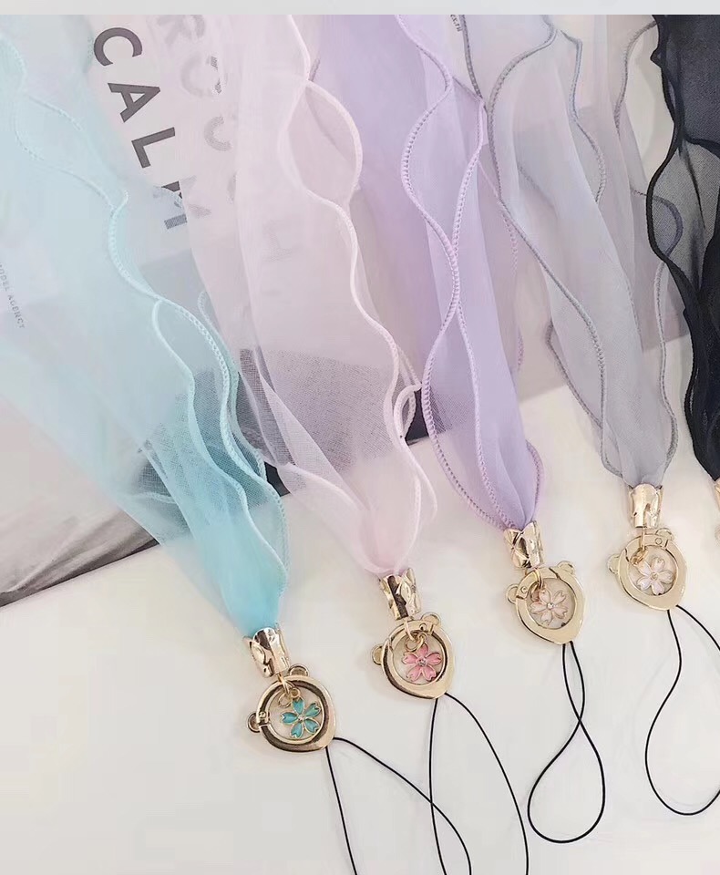 Điện thoại di động dây đeo nữ treo cổ lưới màu đỏ u đĩa treo mặt dây chuyền ngắn cổ tay cá tính phổ quát điện thoại di động dây rộng vòng khóa điện thoại di động chuỗi dây đeo nhẫn mặt dây chuyền lụa khăn dây - Phụ kiện điện thoại di động ốp lưng xiaomi redmi note 9
