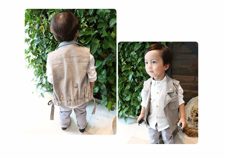 Gilet garcon &AMP en Toile de coton - Ref 2067220 Image 12