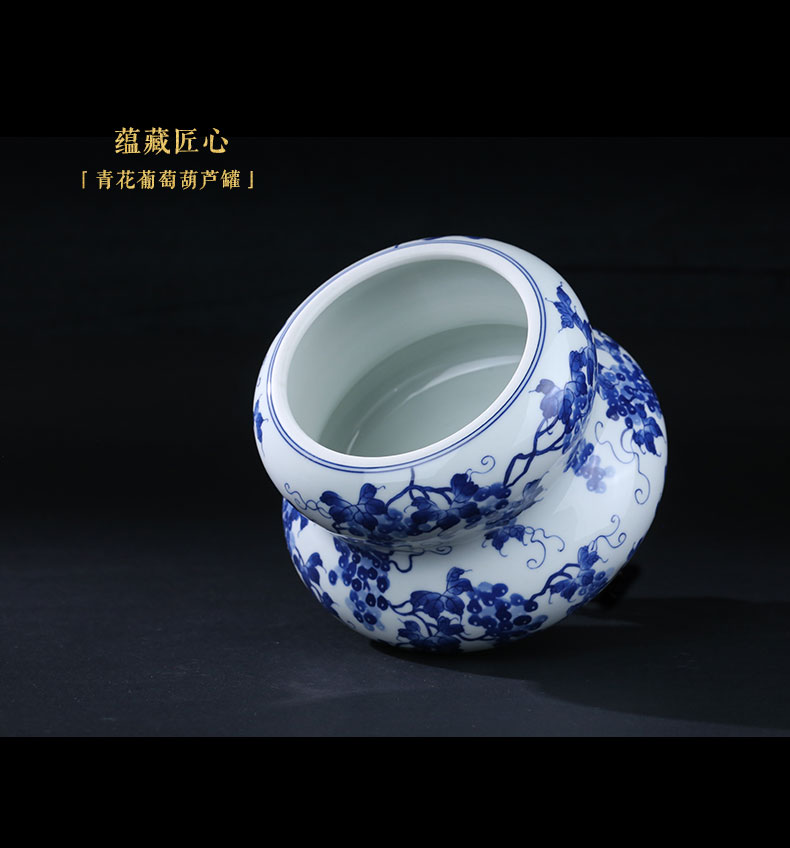 Beijing DE and auspicious jingdezhen caddy fixings checking ceramic POTS awake scattered receives POTS of tea packaging gift box