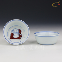 Guixiang Jingdezhen hand-painted ceramic master Cup Jingde blue and white glaze red tea cup Special Cup