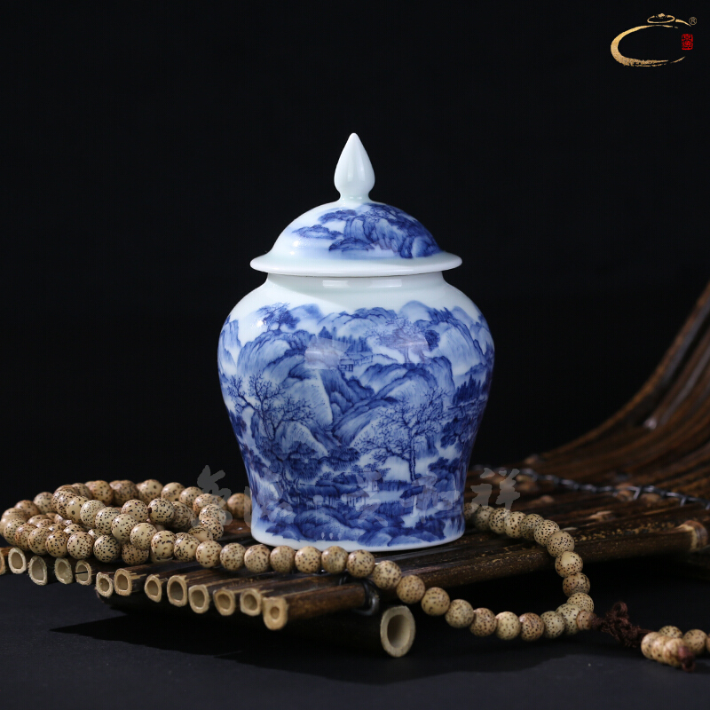 And auspicious jingdezhen porcelain store receives the general household business gifts ceramic landscape character in a tea pot