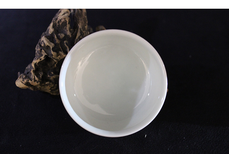 And auspicious full checking porcelain cup of jingdezhen ceramic kung fu tea master jing DE portable travel cup bowl