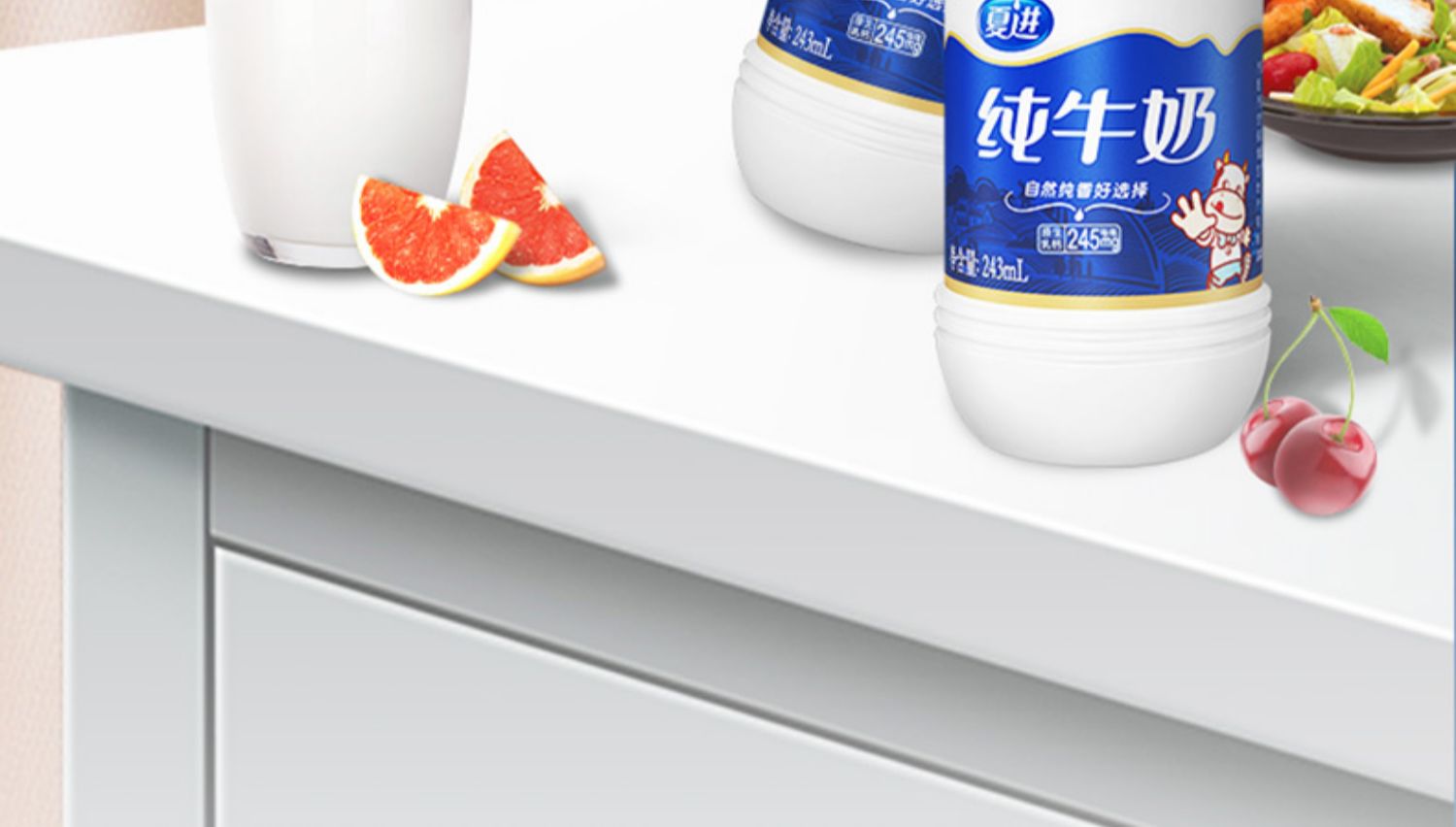 【夏进】瓶装纯牛奶243ml*24瓶