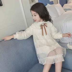 Korean girls dress autumn 2020 new princess gauze skirt