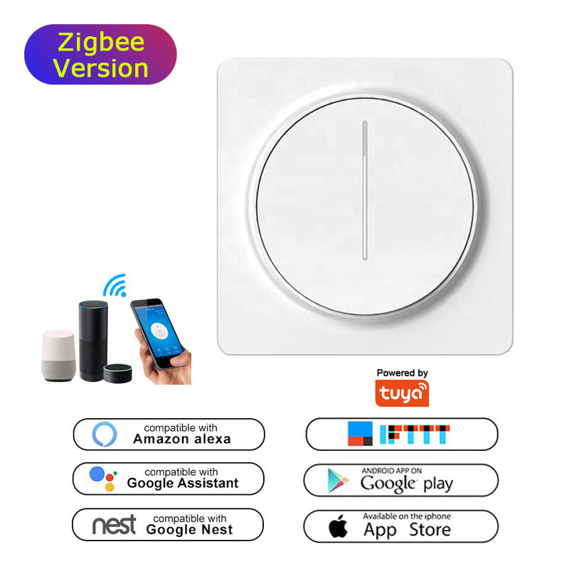 Graffiti smart light wall switch 10A touch panel Zigbee dimmer Smart dimmer switch