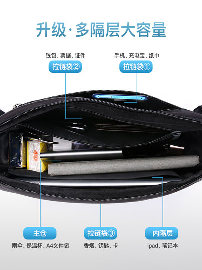 七匹狼斜挎包男款单肩包男士包包2025新款时尚男包邮差包骑行背包