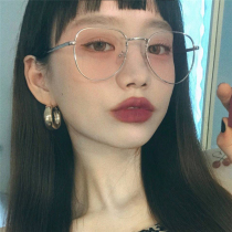 Can be equipped with myopia glasses female Korean version of the tide has a degree of large face is thin large frame glasses frame female net red model no makeup artifact