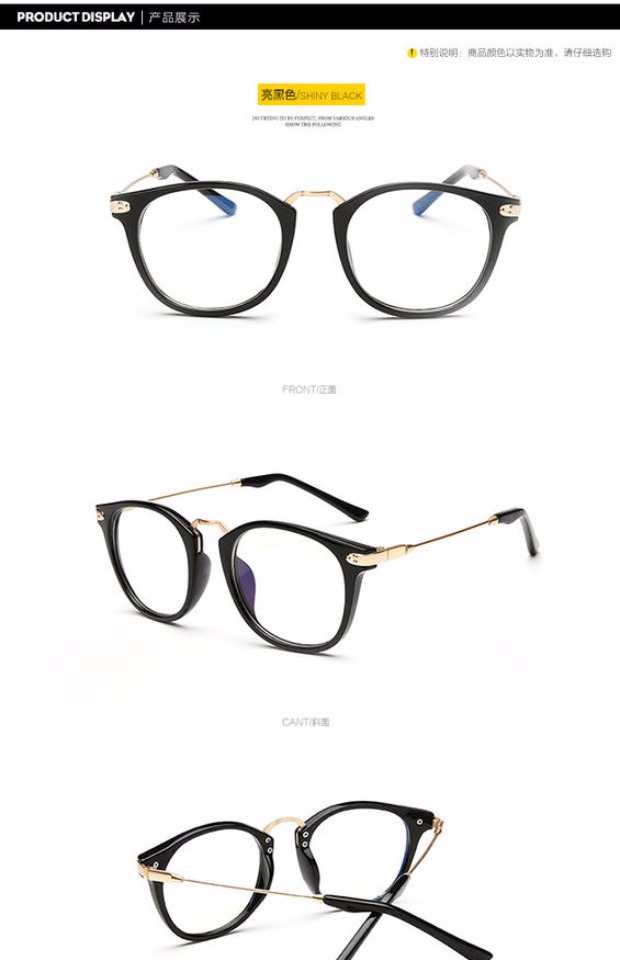 Kính retro gọng kính nữ phiên bản Hàn Quốc của gọng kính nam full frame với kính cận thị siêu nhẹ tròn gương phẳng thủy triều kính cận đẹp