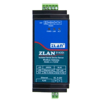 (ZLAN) Serial Port Server RS485 isolated to Ethernet network port TCP IP Converter Port Module Guide Rail Communication Network Data Transmission Equipment Shanghai ZLAN ZLAN 5143