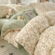 Pure cotton bed four-piece set cartoon small fresh cotton quilt cover student dormitory bed sheet three-piece fitted sheet set