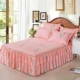 1.8m ròng đỏ giường bedspread váy công chúa một mảnh nhám dày bảo vệ tay áo 1,5m giường ngủ giường váy 1,8 * 2.0m - Váy Petti