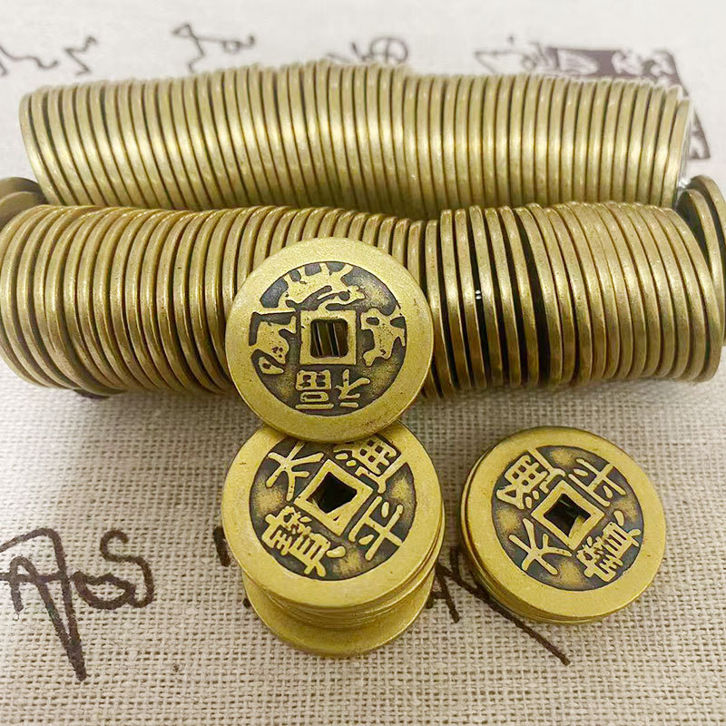 Pure Copper 2.5 Thick Antique-Style Tiantai Tongbao Copper Coin, Real Copper Decorative Square-Hole Coin for Threshold Decoration Pure Copper 2.5 Thick Antique-Style Tiantai Tongbao Copper Coin, Real Copper Decorative Square-Hole Coin for Threshold Decoration
