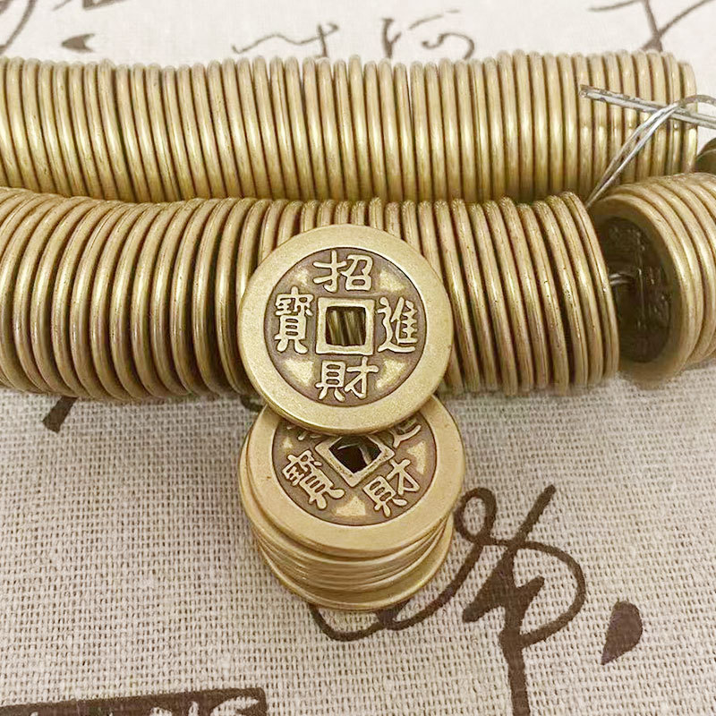 Pure Copper Fortune-Attracting Coins, 2.5 Thickened Antique-Style Copper Coins, Authentic Ancient Coins, Antique Props, Copper Coin Ornaments