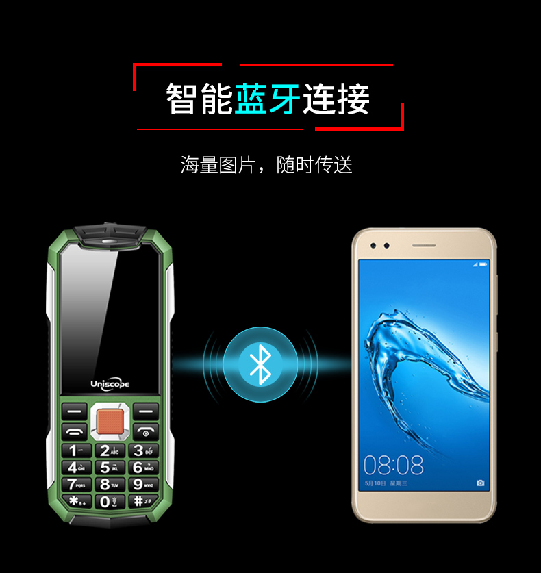 Uniscope nghĩ US2 quân ba điện thoại chống tế bào mỏng thanh kẹo máy cũ dài nút standby già già máy sinh điện thoại di động máy phụ tùng màn hình lớn lớn đáng tin cậy máy cũ - Điện thoại di động iphone 6 plus 32gb