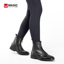 ME adult equestrian short boots for men and women cowhide riding obstacle course professional cowhide equestrian short boots KBS4219