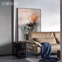 Original hand-painted oil painting surging simple modern three-dimensional abstract large living room floor decoration painting vertical light luxury