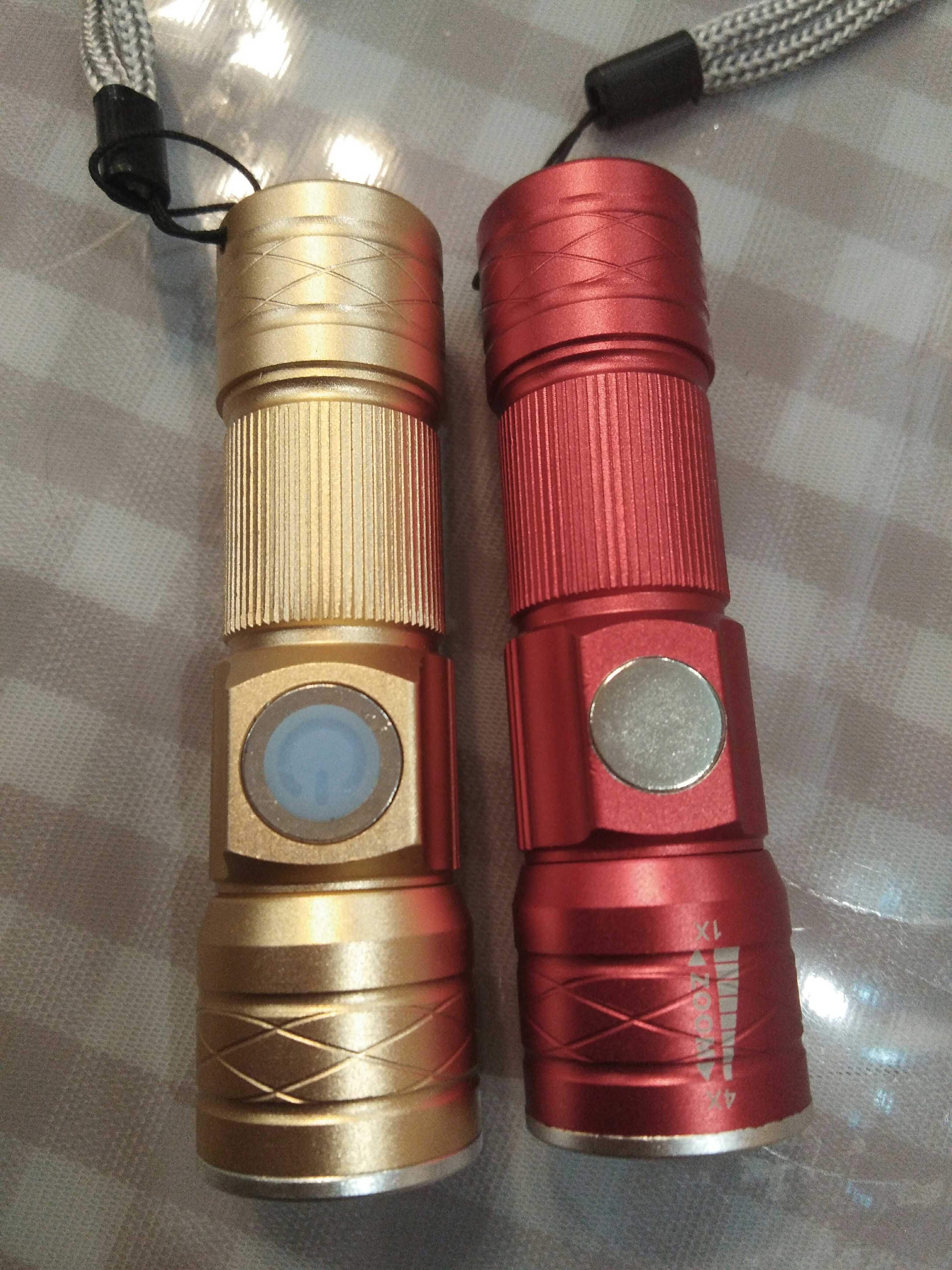 Magnetic mini USB charging dimming flashlight