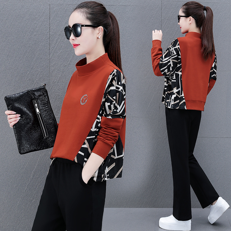Hong Kong casual fashion suit women's spring and autumn 2021 new Western style loose fashionable sportswear two-piece trend