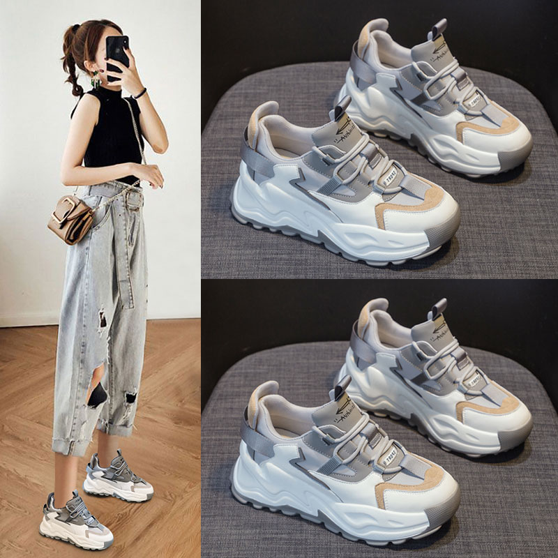 Hong Kong Old Daddy Shoes Women Shoes 2021 Chunqiu New Internet Red Super Fire 100 Heightening Sneaker Tide