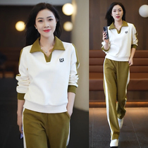 Hong Kong Internet Celebrity Sportswear Suit Womens 2023 Spring and Autumn Fashionable Western Style Casual Professional Running Wear Two-piece Set