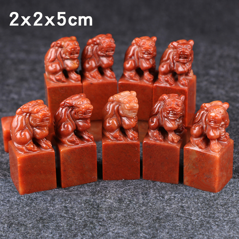 2x2x5 Seal carving seal stone Natural Shoushan stone Pixiu seal Gold stone Seal carving Qingtian seal stone seal material