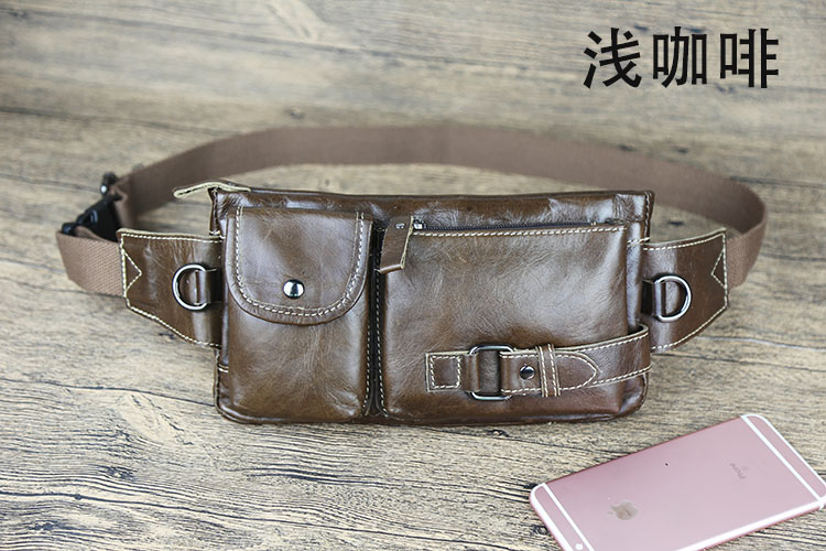 2017 da mới purse men của handmade da lộn da túi điện thoại di động nữ Hàn Quốc phiên bản của đa chức năng ngực túi siêu mỏng 	túi đeo hông thể thao đa năng