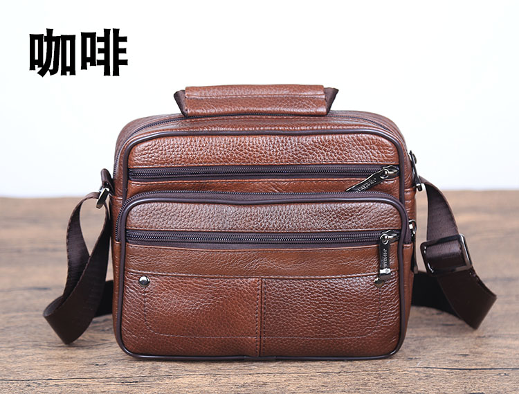 Mặt cắt ngang túi da nam túi xách Messenger Túi xách nam xách tay thời trang nam kinh doanh Phiên bản Hàn Quốc của chiếc cặp nhỏ túi hàng hiệu