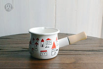 One meter enamel micro-blemish 500ml export Japanese House mini enamel milk pot breakfast supplementary food pot collection