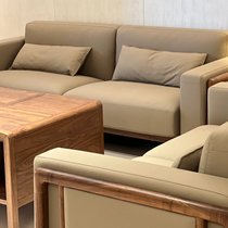 North American black walnut new Chinese style living room all solid wood sofa large apartment simple modern leisure