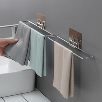 Non-marking towel rack shelf Kitchen bathroom towel rack Bathroom suction cup free punch towel bar rack