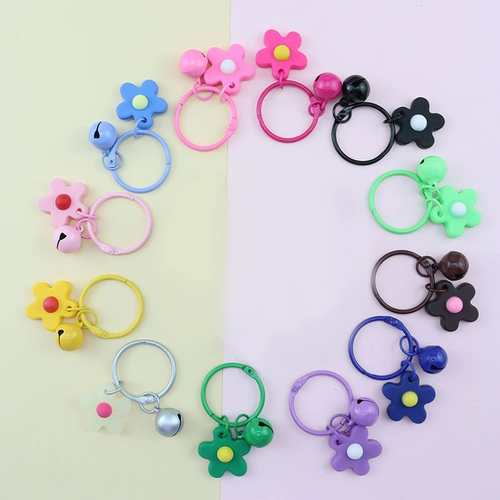 Колокольчик из мягкой резины, брелок в форме цветка, подвеска, аксессуар, в цветочек, в корейском стиле, «сделай сам»