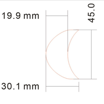 45X30X2mm Half-moon-shaped Eva glue LED appliances two sides 3am double-sided etc adhesive