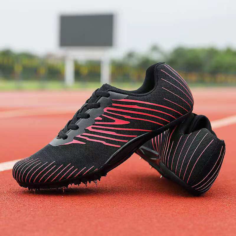 Huaqiang pull back spikes track and field sprint men's and women's breathable mesh nail shoes eight nails women's professional long-distance running sneakers